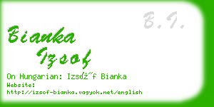 bianka izsof business card